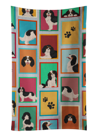 Lots of Tricolor Cavalier Spaniel Kitchen Towel